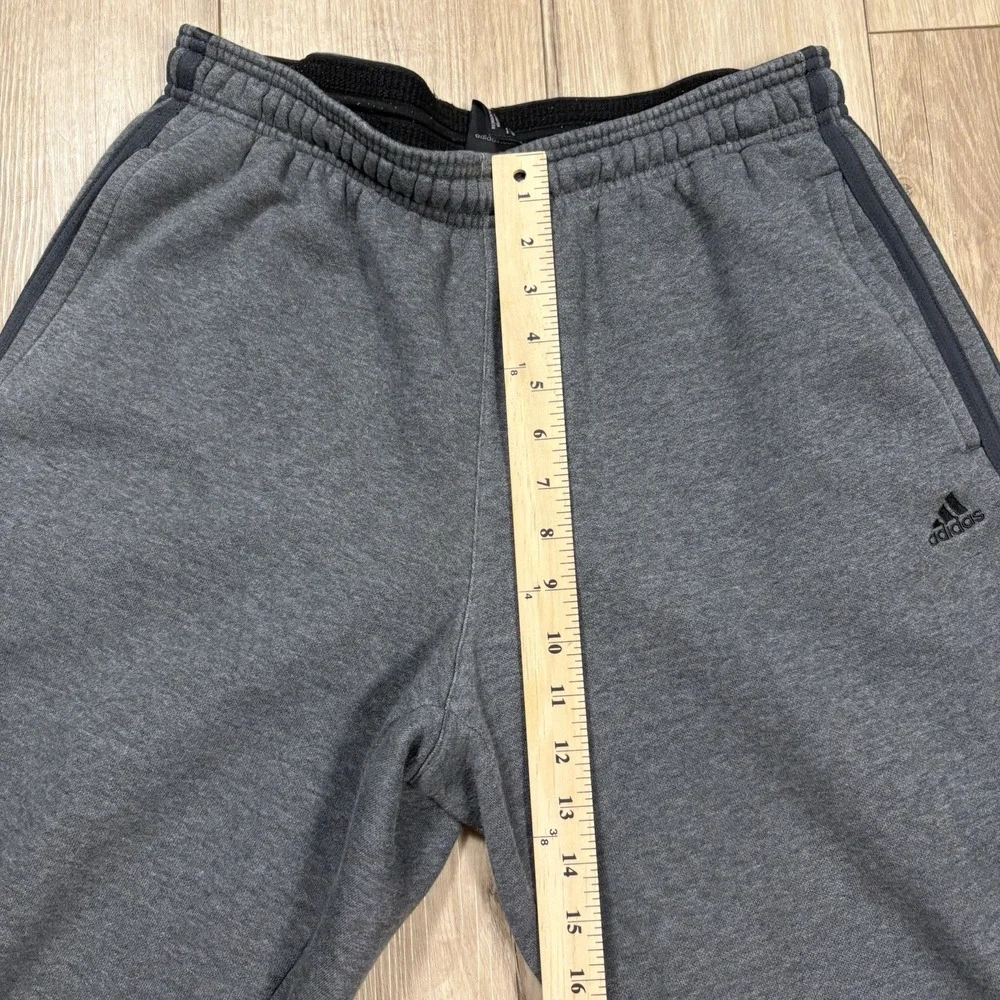 Adidas‎ Fleece Sweatpants Mens M Straight Black Gray Pants Athleisure Streetwear